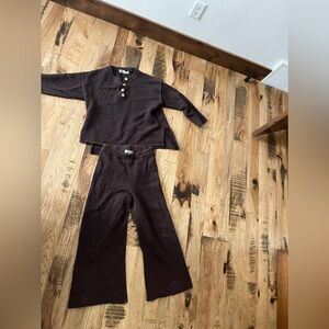 Free people Hailee sweater set. Hot fudge xs